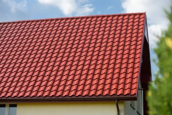 Tôle imitation tuile Centro Rouge mat - 5