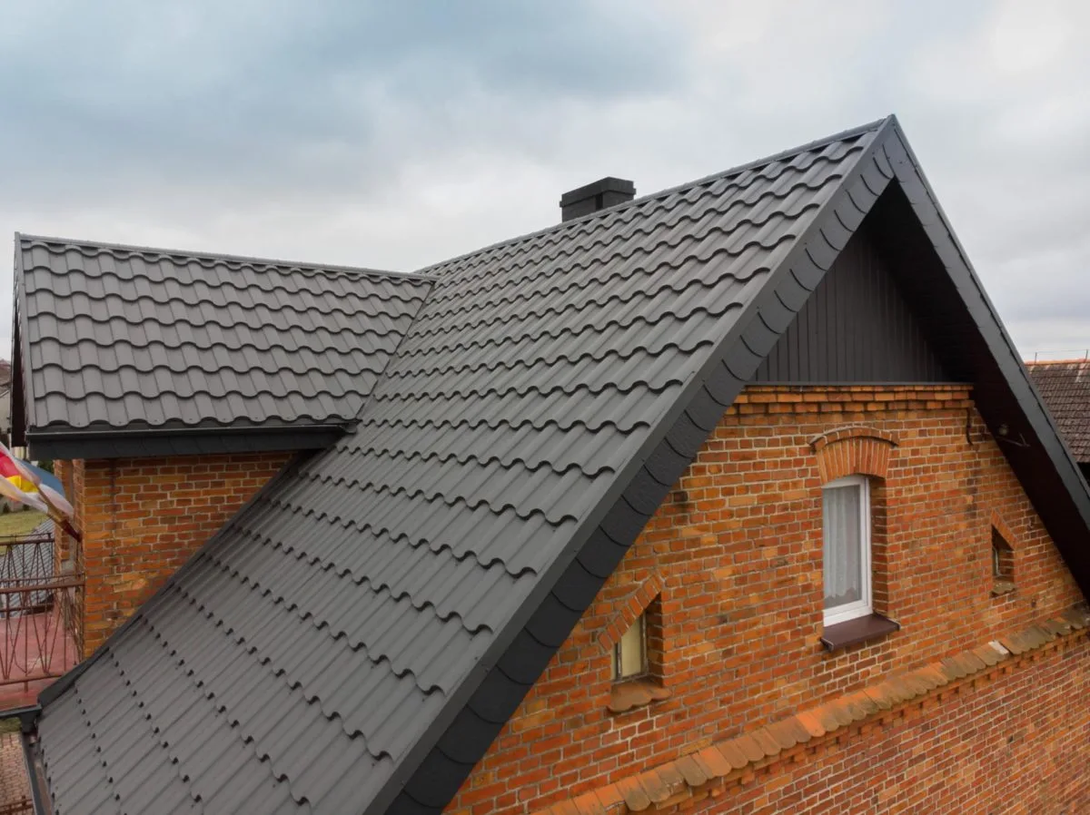 Tôle imitation tuile Centro Gris Graphite mat