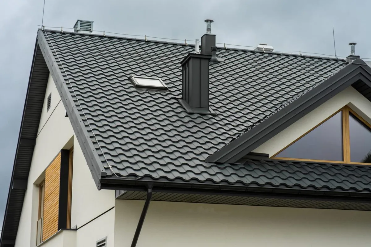 Tôle imitation tuile Centro Gris Anthracite mat