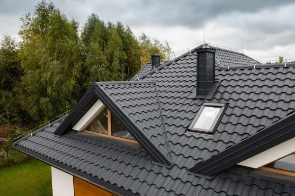 Tôle imitation tuile Centro Gris Anthracite mat - 8