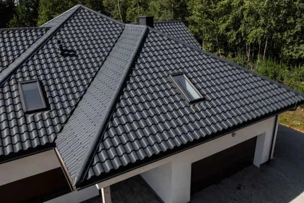 Tôle imitation tuile Centro Gris Anthracite mat - 11