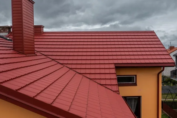 Tôle imitation tuile Horizon Rouge Mat - 4