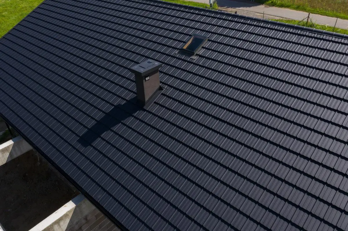 Tôle imitation tuile Horizon Noir mat