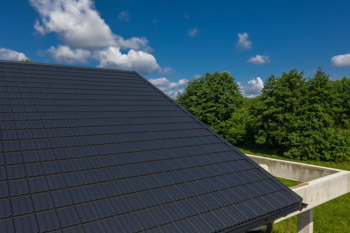 Tôle imitation tuile Horizon Noir mat