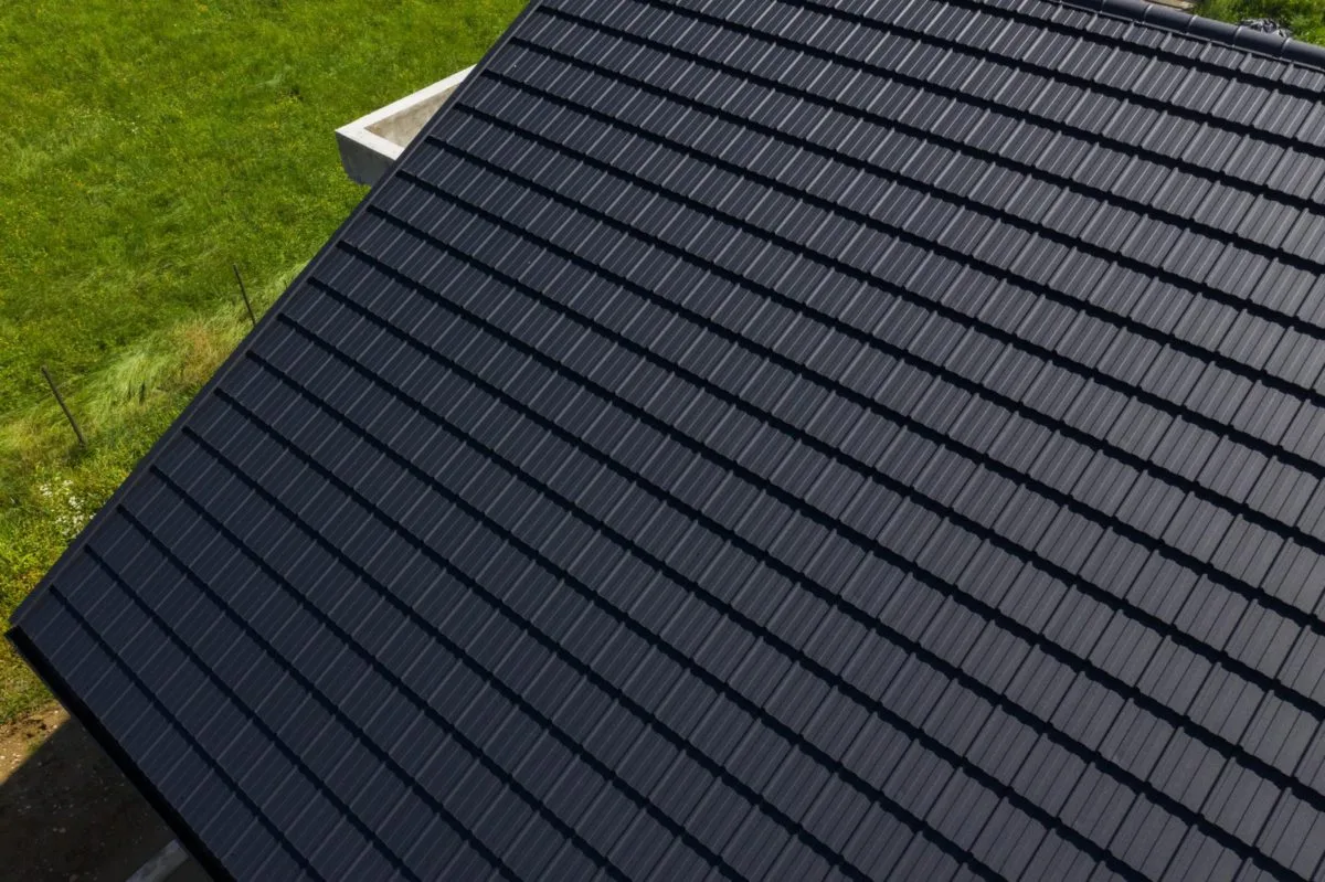 Tôle imitation tuile Horizon Noir mat