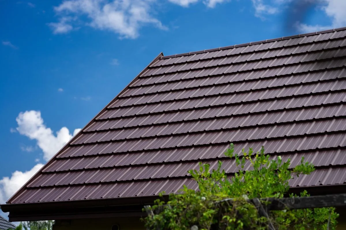 Tôle imitation tuile Horizon Marron mat