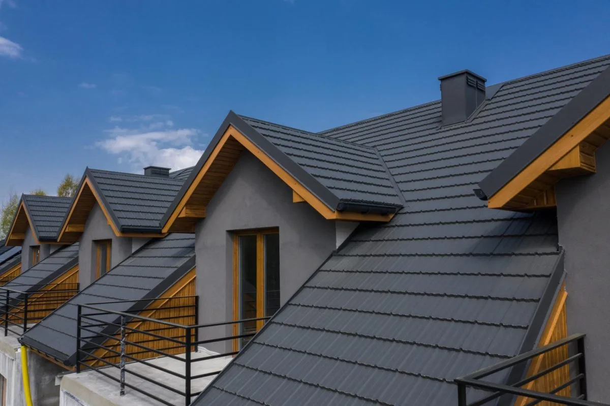 Tôle imitation tuile Horizon Gris Graphite mat