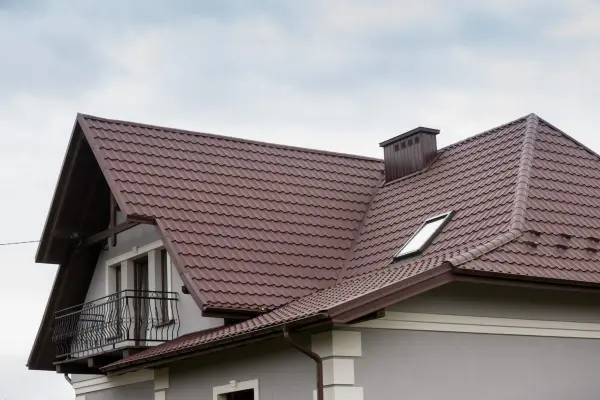 Tôle imitation tuile Platino Marron mat - 4