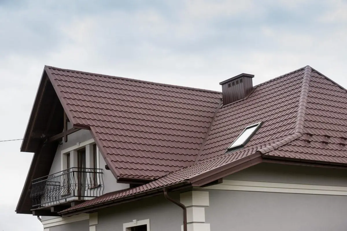 Tôle imitation tuile Platino Marron mat