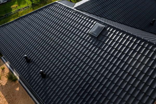 Tôle imitation tuile Platino Noir mat - 4