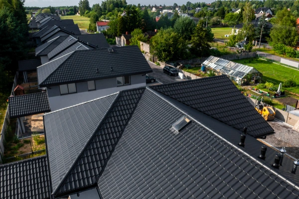 Tôle imitation tuile Platino Noir mat - 5