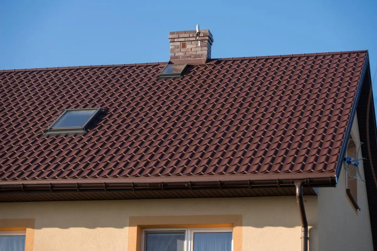 Tôle imitation tuile Vello Marron mat