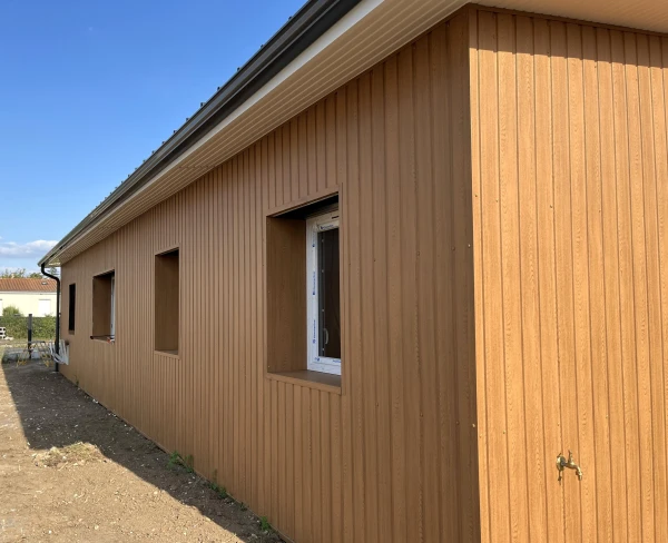 Tôle de Bardage Vario Chêne Clair 3D - 5