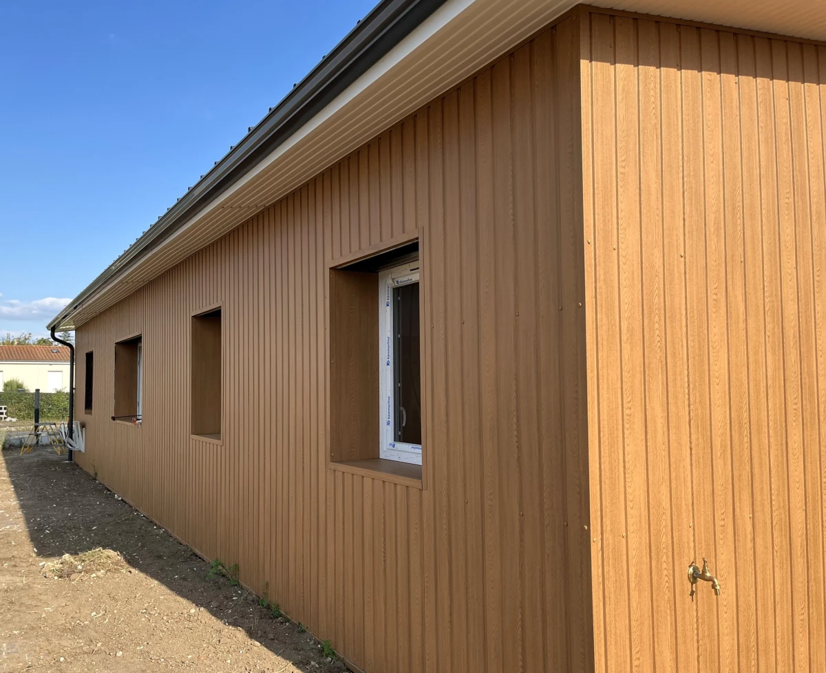 Tôle de Bardage Vario Chêne Clair 3D