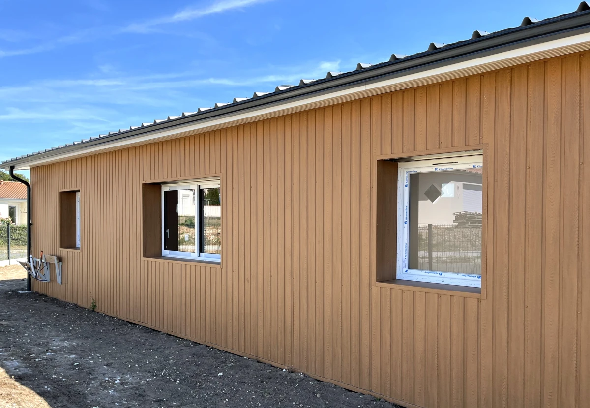 Tôle de Bardage Vario Chêne Clair 3D