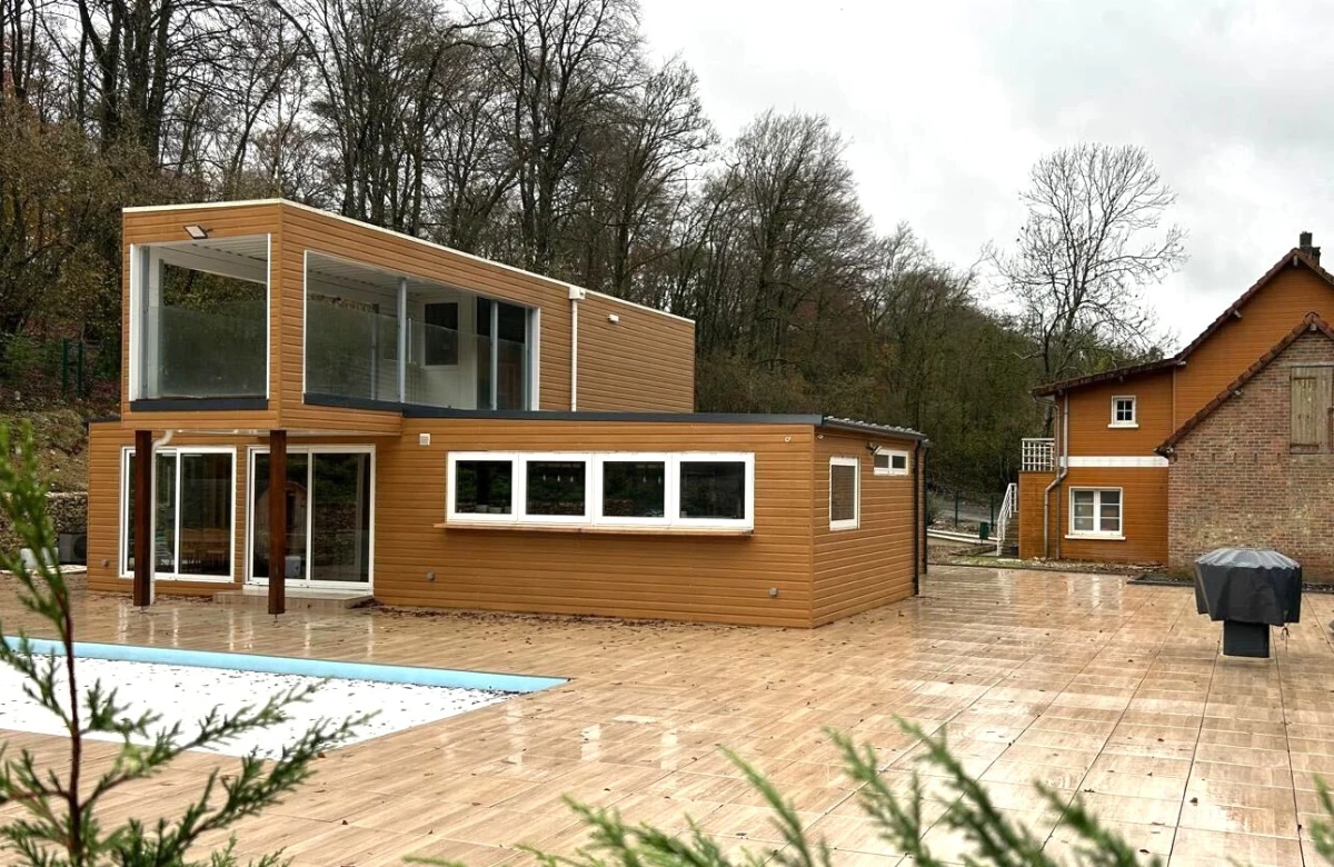 Tôle de Bardage Vario Chêne Clair 3D