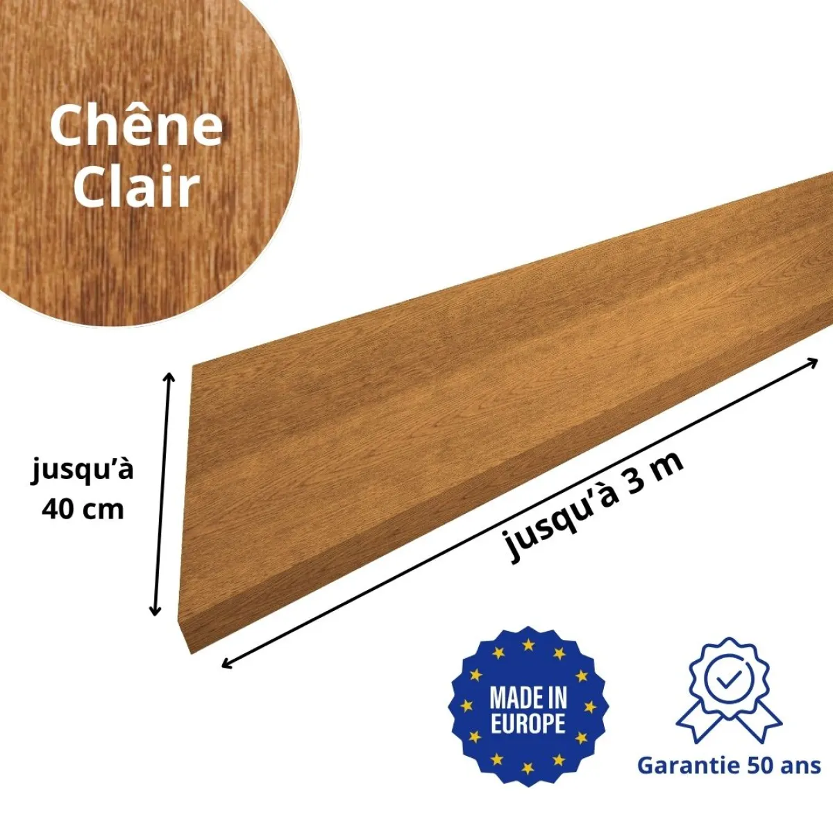 Habillage de rive Chêne Clair 3D