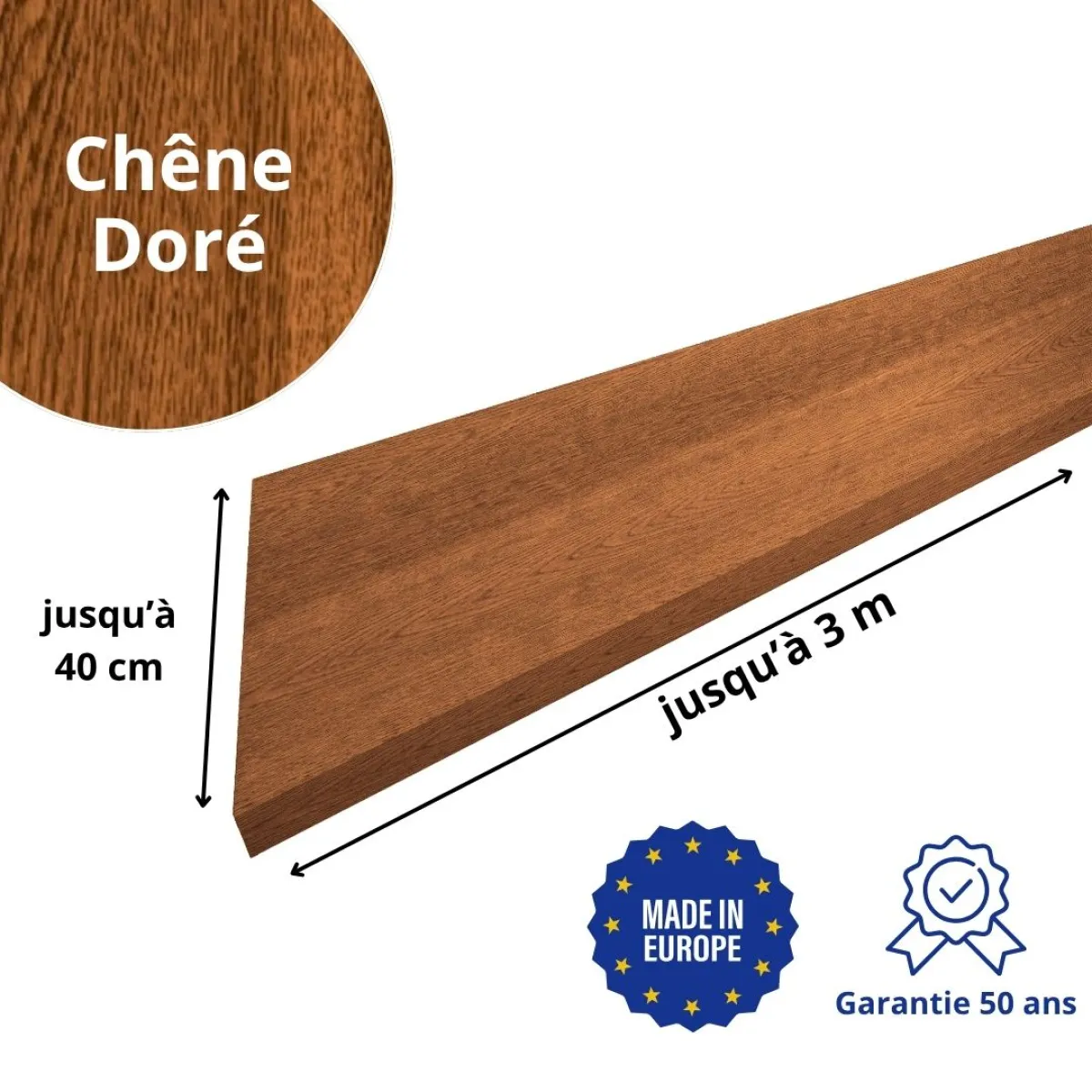 Habillage de rive Chêne Doré 3D