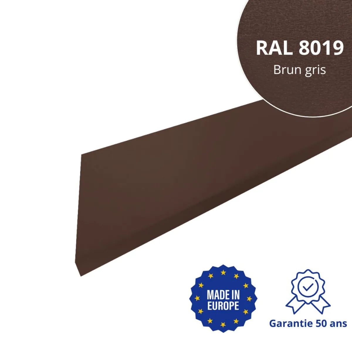 Habillage de rive Brun Gris mat