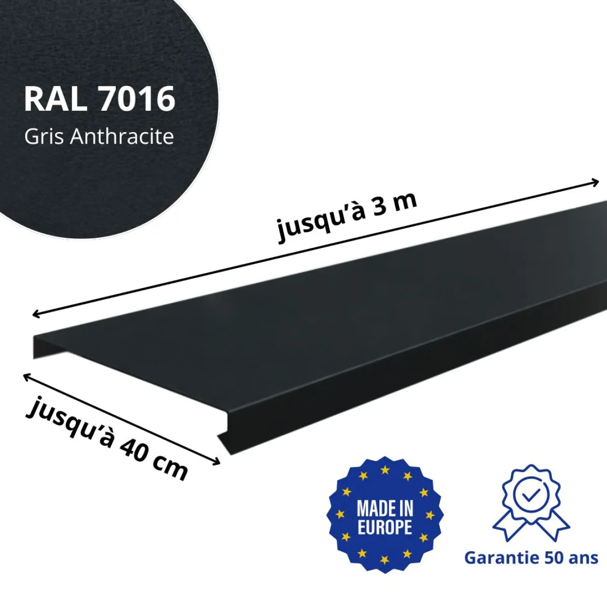 Couvertine Gris Anthracite mat