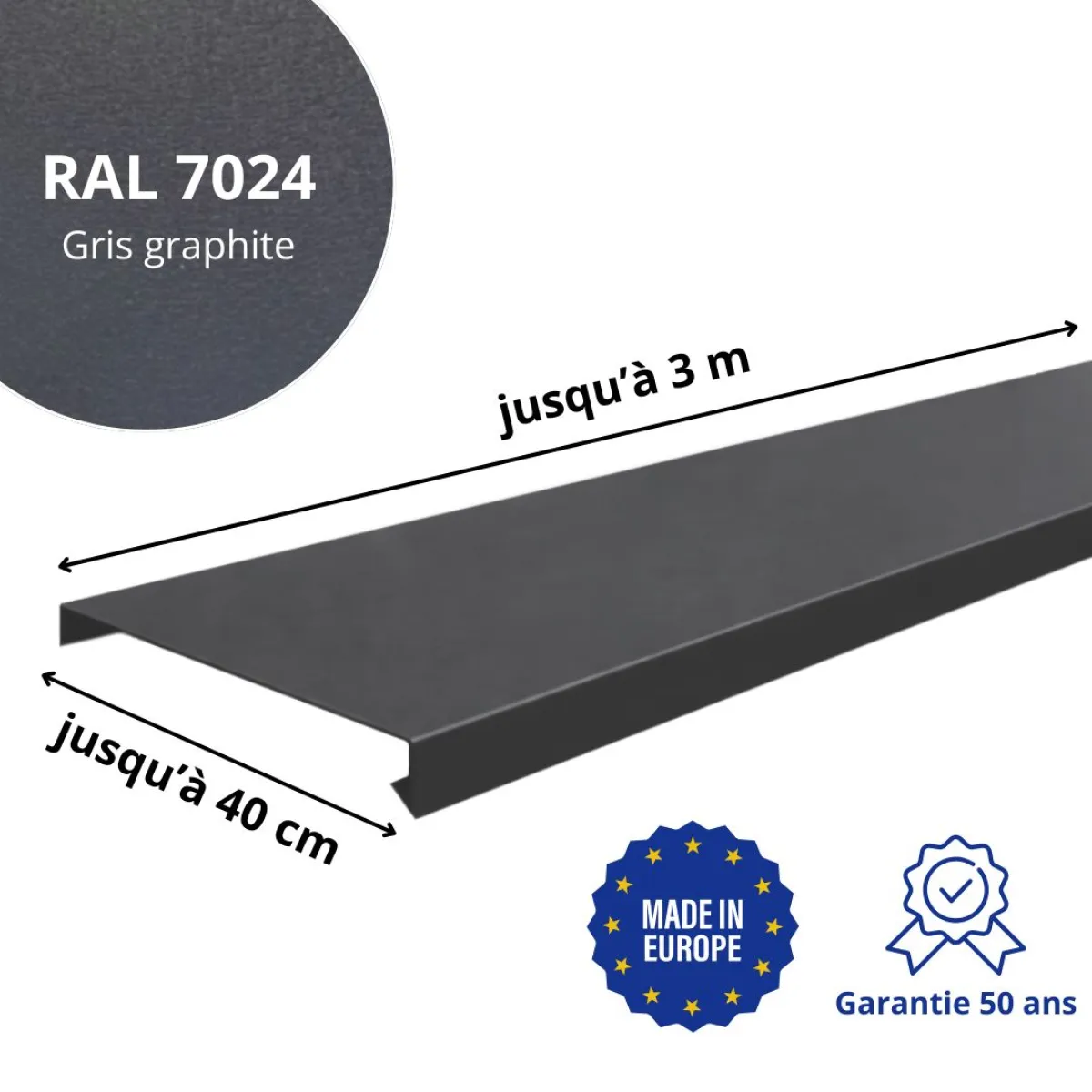 Couvertine Gris Graphite mat