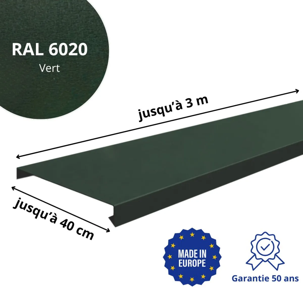 Couvertine Vert mat