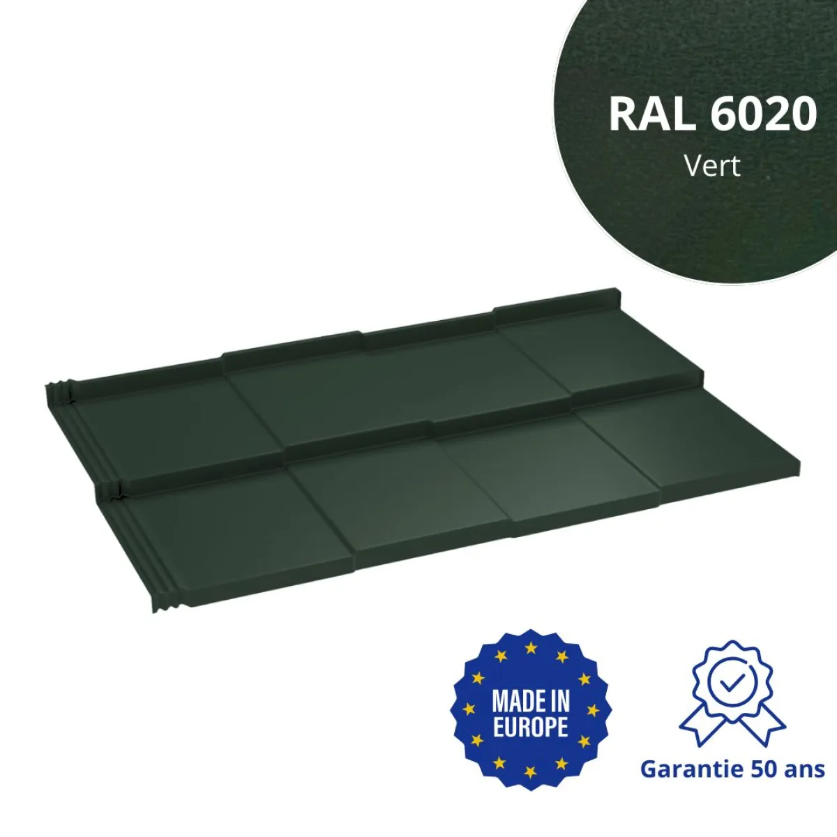Tôle imitation ardoise Savanna Vert mat