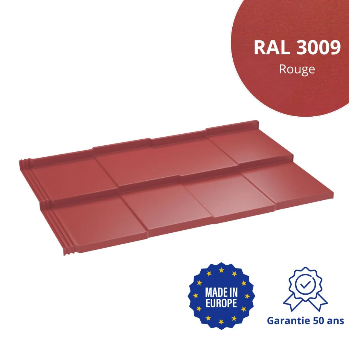 Tôle imitation ardoise Savanna Rouge mat