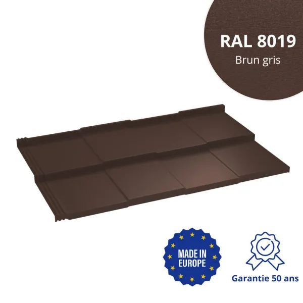 Tôle imitation ardoise Savanna Brun Gris mat - 1