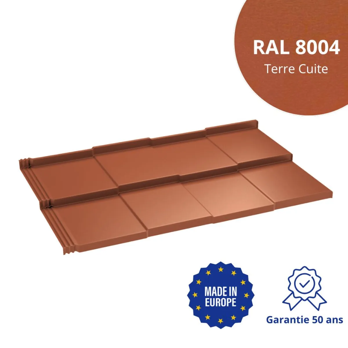 Tôle imitation ardoise Savanna Terre Cuite mat