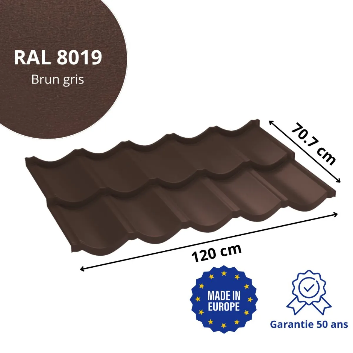 Scandinavia Brun Gris mat