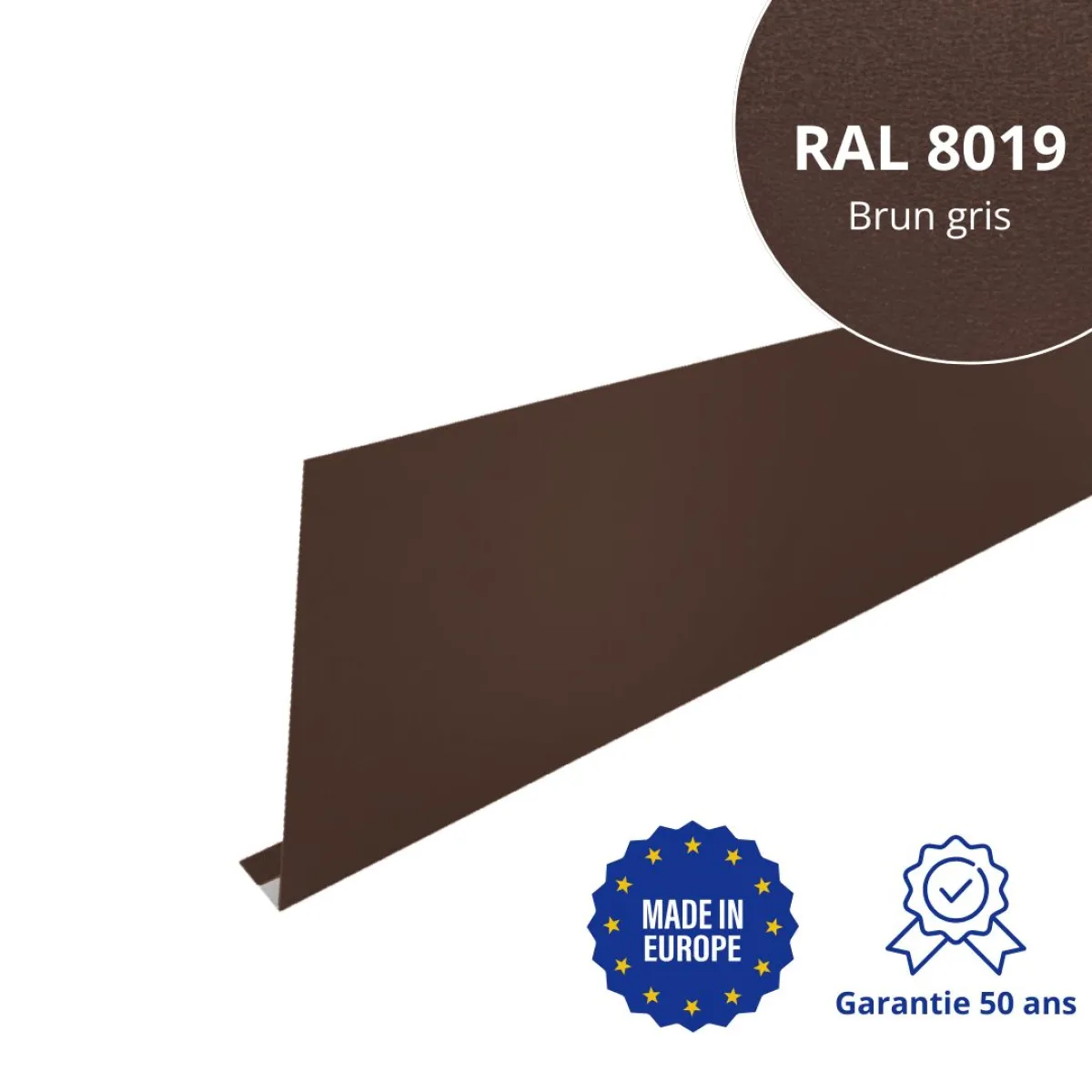 Habillage de gouttière Brun Gris mat