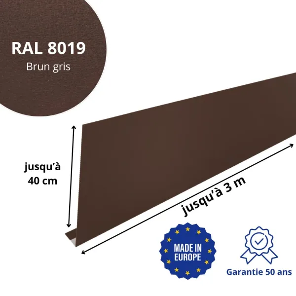 Habillage de gouttière Brun Gris mat - 2
