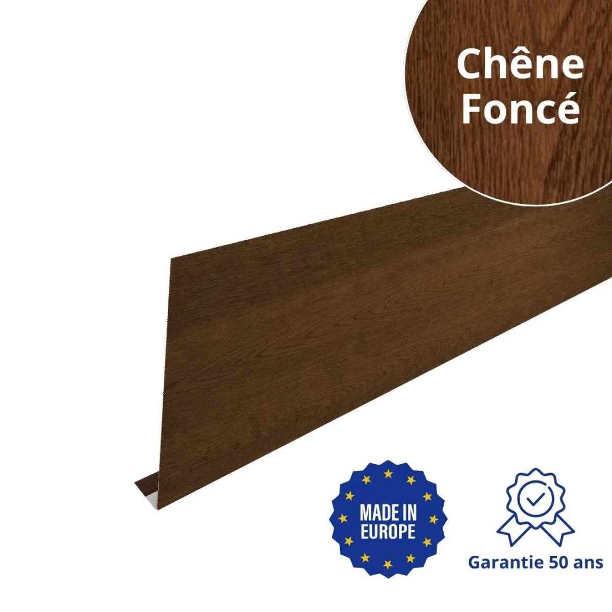 Habillage de gouttière Chêne Foncé