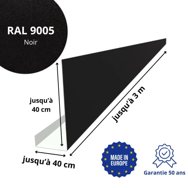 Habillage de bandeau Noir mat - 2