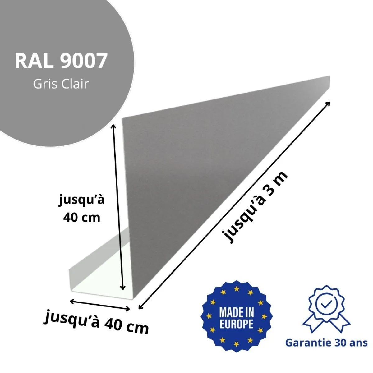 Habillage de bandeau Gris Clair brillant
