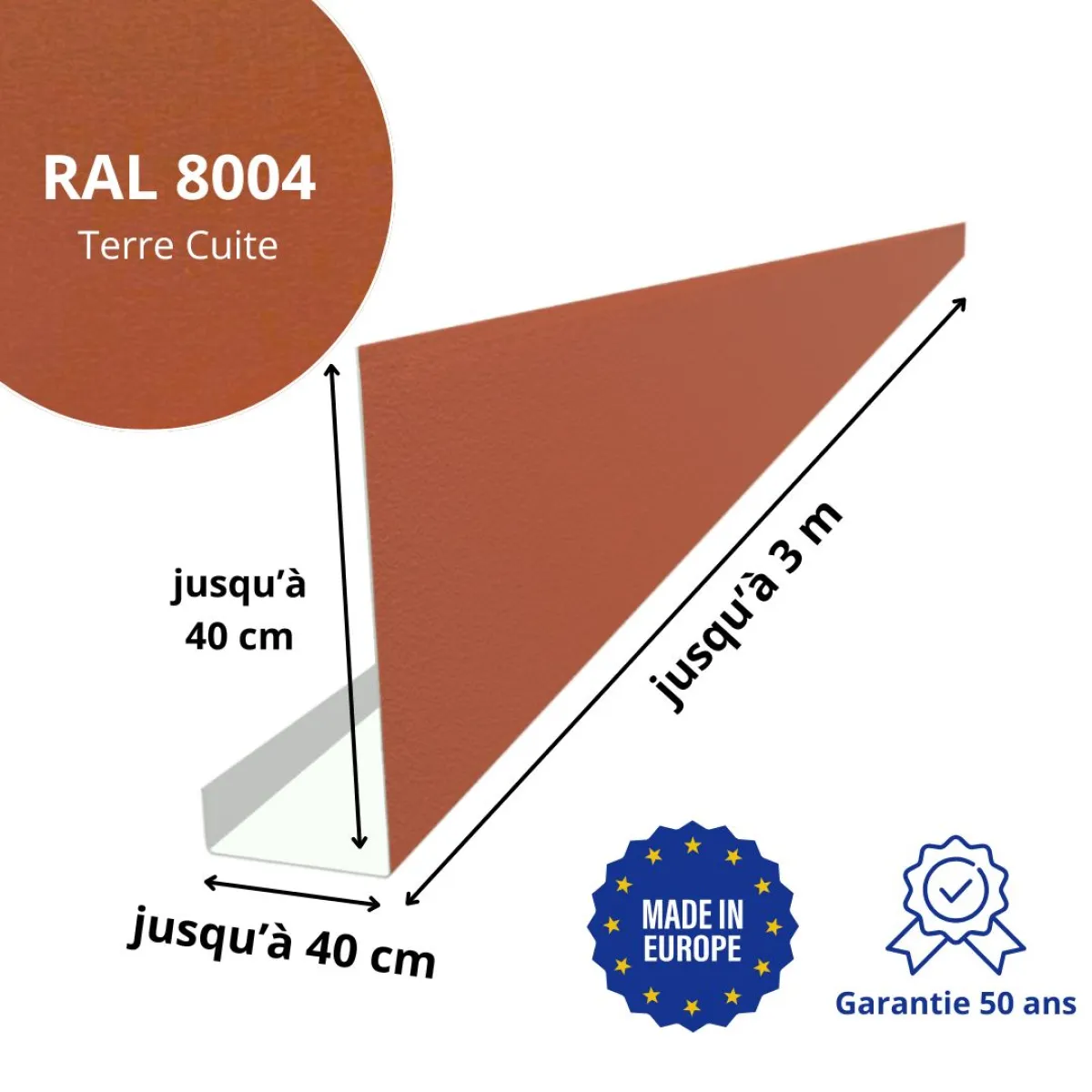 Habillage de bandeau Terre Cuite mat
