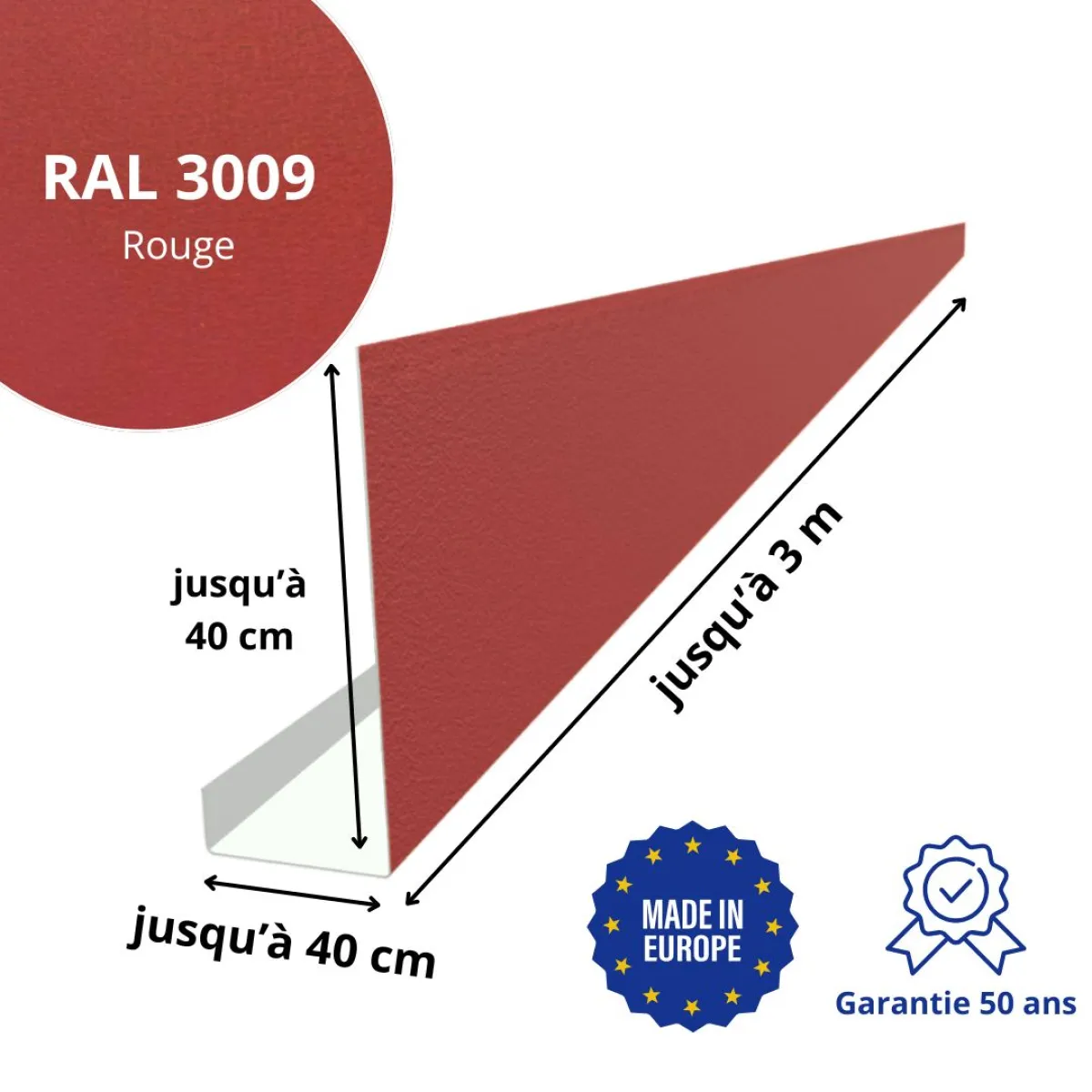 Habillage de bandeau Rouge mat
