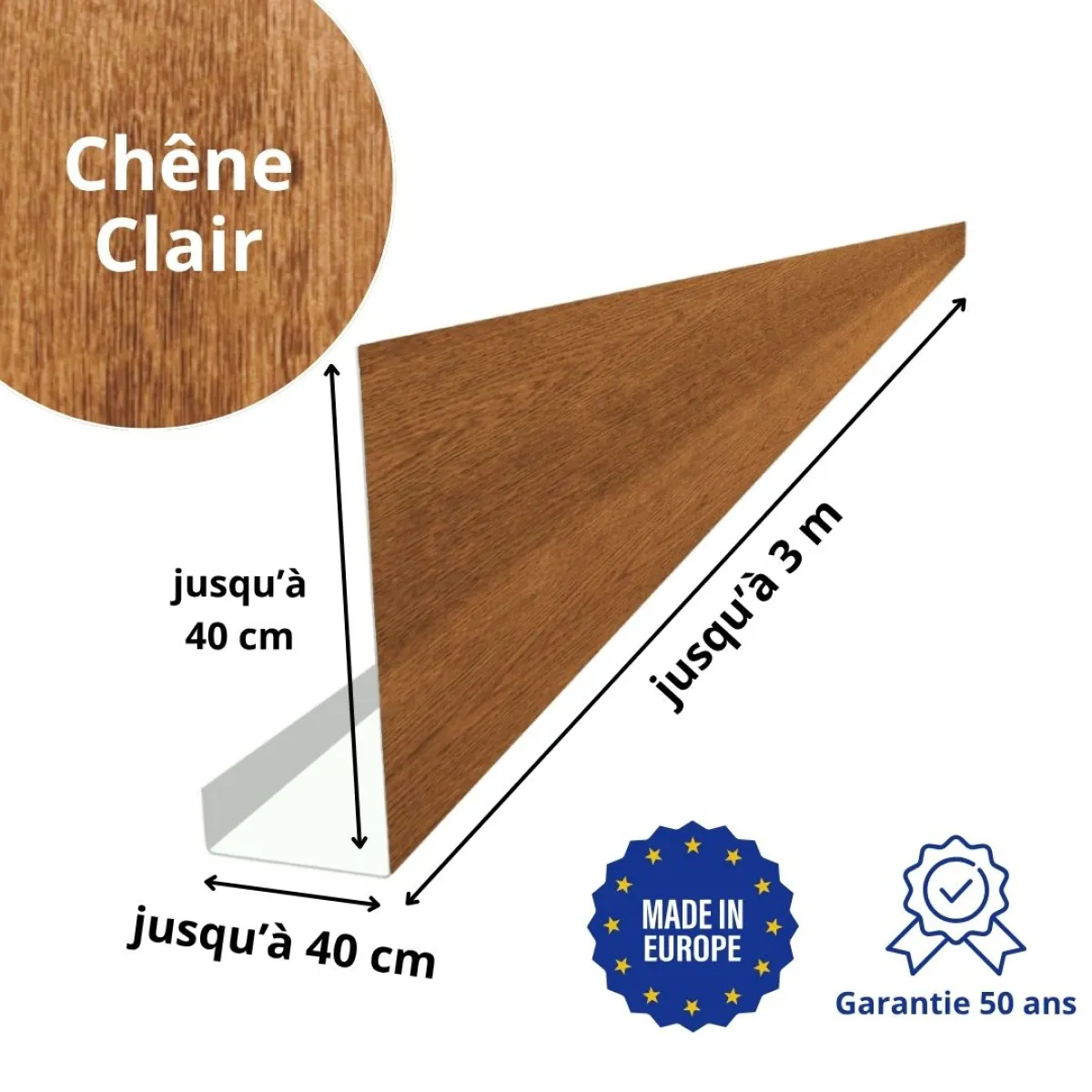 Habillage de bandeau Chêne Clair 3D
