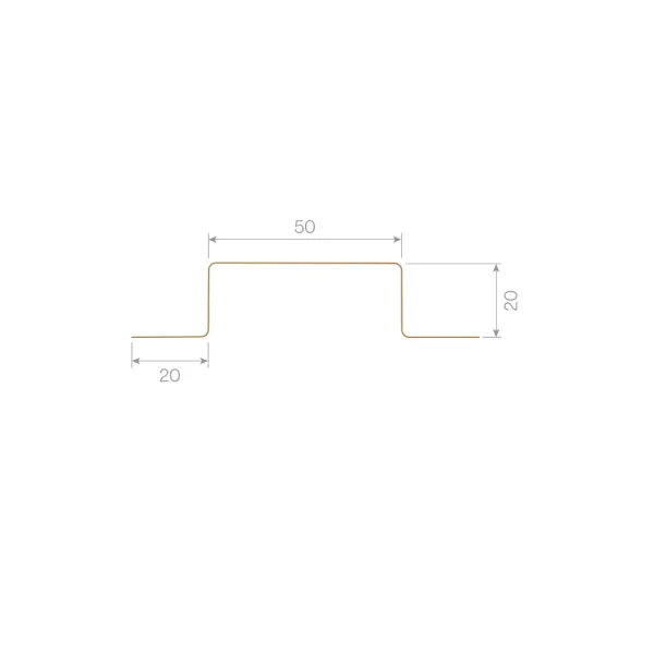 Profil Omega 20 x 20 x 50 mm - 2