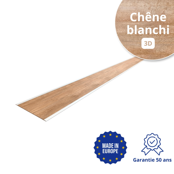 Jonction de tôle plane finition Chêne Blanchi 3D - 1