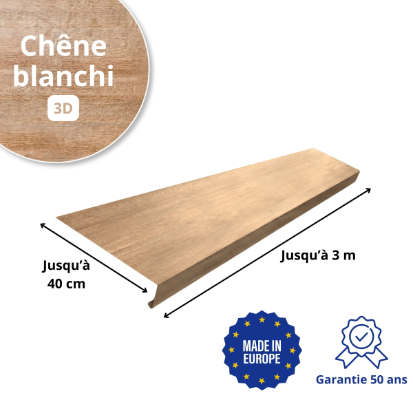 Appui de fenêtre Chêne Blanchi 3D - 2