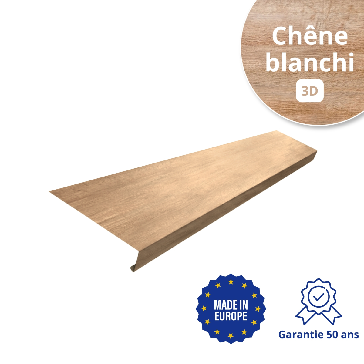 Appui de fenêtre Chêne Blanchi 3D