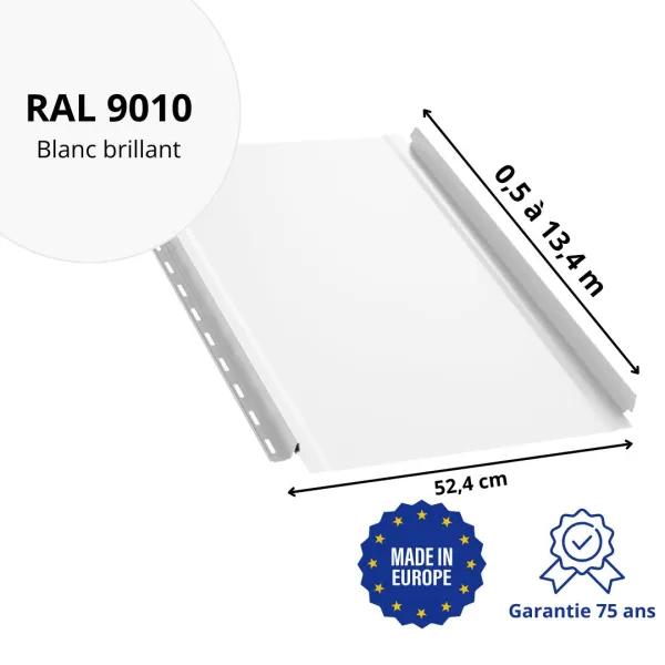 Tôle joint debout aluminium Snap Lock - 11