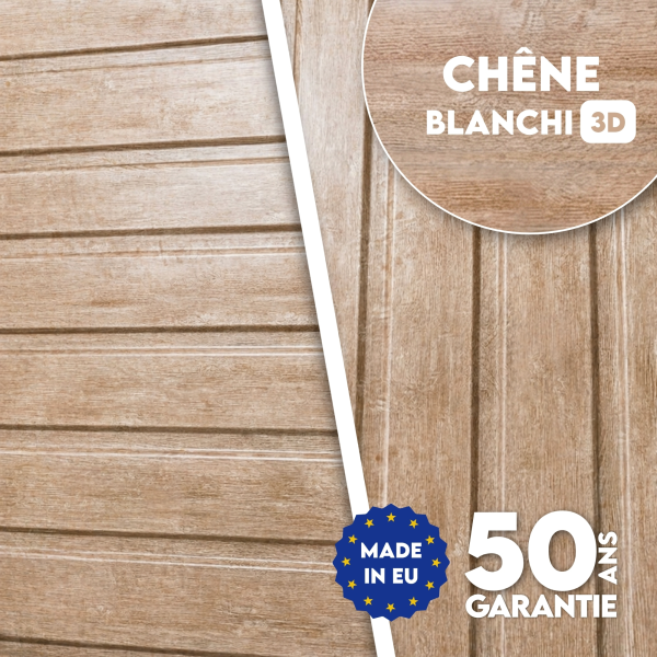 Tôle de Bardage Vario Chêne Blanchi 3D - 5