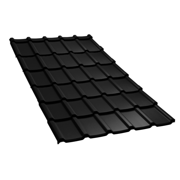 Tôle imitation tuile Allano Noir mat - 6