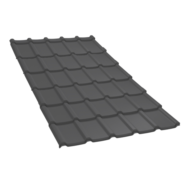 Tôle imitation tuile Allano Gris Graphite mat - 5