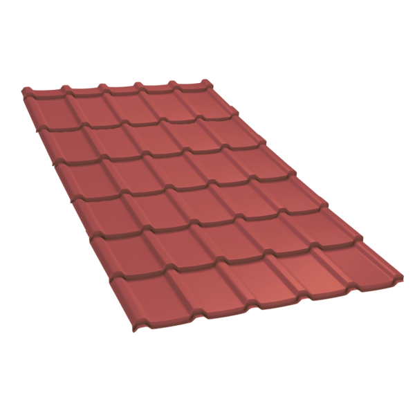 Tôle imitation tuile Allano Rouge mat - 4
