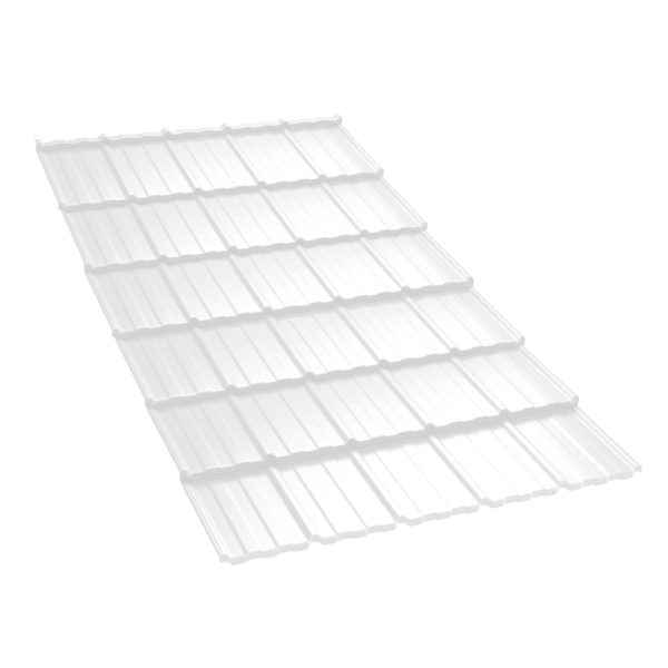 Tôle imitation tuile Horizon Blanc brillant - 4