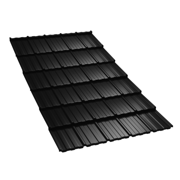 Tôle imitation tuile Horizon Noir mat - 7
